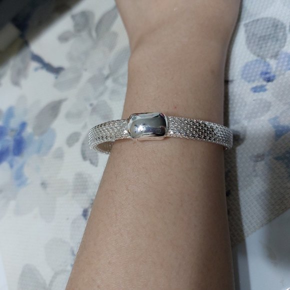 Monet Silver-Tone Magnetic Closure Bracelet - Picture 2 of 5